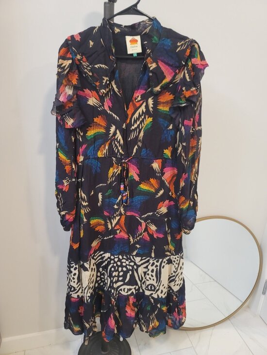 Farm Rio Dresses & Skirts - Farm Rio Womens Macaws Flight Longer Dress Size Small